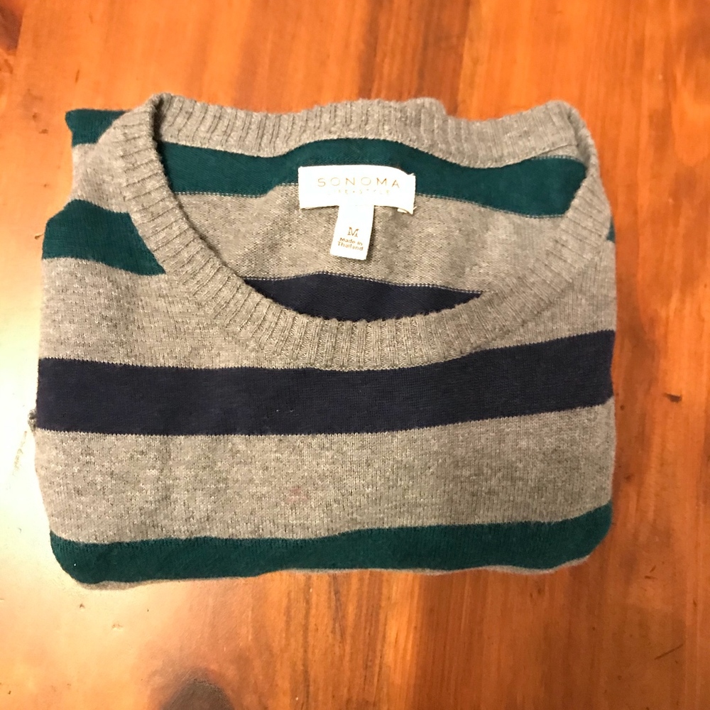 Men's Somona Striped Crew Neck Sweater - Sz M